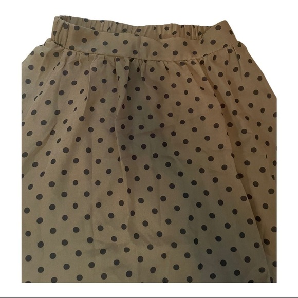 mikarose Olive/Black Polka Dot Chiffon Full Skirt XS - Picture 7 of 12